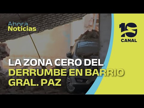 La zona cero del socavón que provocó el derrumbe en Córdoba