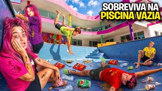 SOBREVIVEMOS EM UMA PISCINA VAZIA POR 24 HORAS *Enchemos ela?
