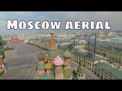 Aerial view of Moscow 4K / Москва Россия ,Аэросъемка