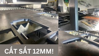 Cắt thép 12mm bằng máy cắt laser fiber IRONWOOD 3000W tại Hà Nội