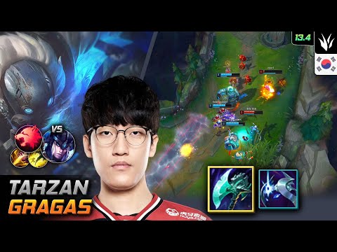 Tarzan Jungle Gragas Build Night Harvester Predator - Tarzan Gragas Match Highlight - LOL KR 13.4