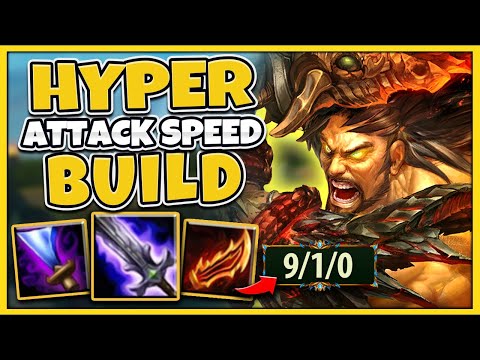 #1 TRYNDAMERE WORLD THIS IS THE ABSOLUTE FASTEST ATTACK SPEED BUILD! - League of Legends