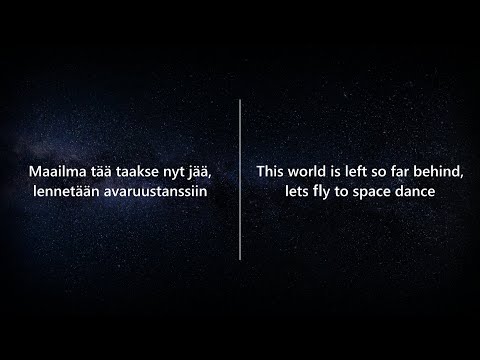 [Finnish+English lyrics] Johannes Rojola - Lennetään Avaruustanssiin (Lets fly to space dance)
