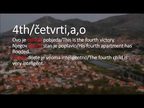 HOW TO SPEAK BOSNIAN   Ordinal Numbers