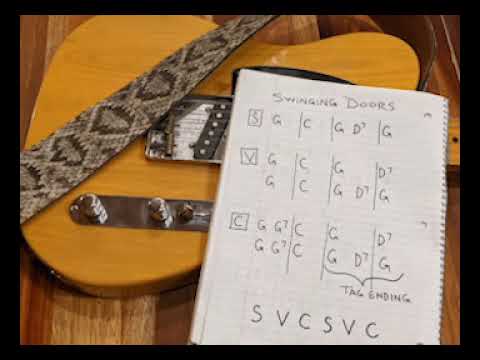 Swinging Doors backing track minus lead guitar and vocals