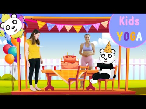 Happy Birthday Yoga Panda / Kinderyoga