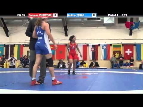 55 KG RR4 - Tsolomon Purevdorj (MGL) vs Nadine Tokar (SUI)
