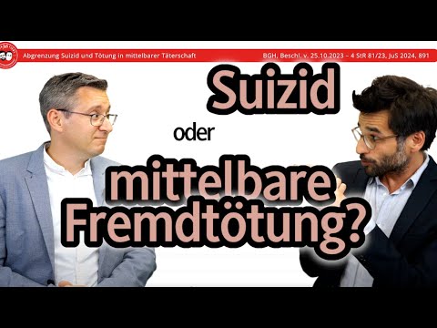 Differentiation between suicide and homicide by indirect perpetration