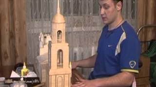 Умелец из Петропавловска из спичек строит храмы и церкви