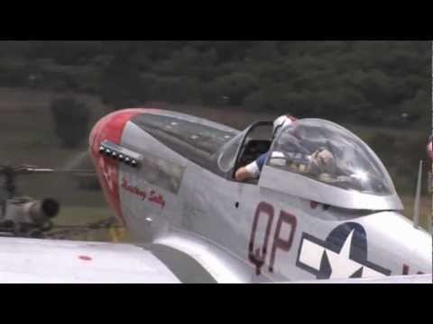 P-51D Mustang Engine Sounds "No Music" - Merlin Engine Start Fly By Gun Port Whistle Sounds