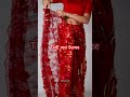 The Red Saree Sequin Saree Party Wear Saree New Saree Design 2025 Shorts
