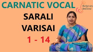 Sarali Varisai : 1 - 14 (All three speeds)