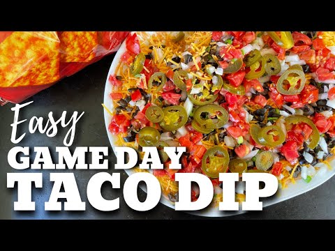 Easy Mexican Taco Dip (No Meat Game Day Appetizer)