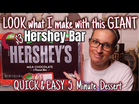 LOOK what I make with this GIANT Hershey Bar | 5 Minute Recipe ONLY $3 to Make