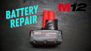Can we fix this damaged Milwaukee M12 6.0 Battery?