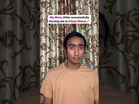 My mom after successfully frocing me to clean shave 🪒| THEBHUONE| #relatablecontent #viralvideo