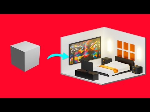 Blender 3D Isometric Bedroom Design Tutorial for Beginners