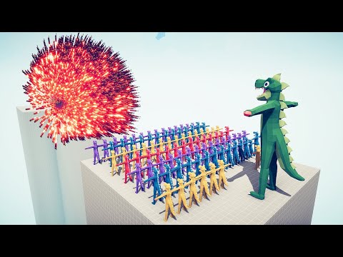 100X INDOMINUS REX + GIANT vs 1000x OP UNITS | TABS - Totally Accurate Battle Simulator