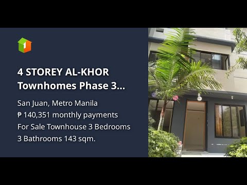 4 STOREY AL-KHOR Townhomes Phase 3 townhouse in the heart of San Juan