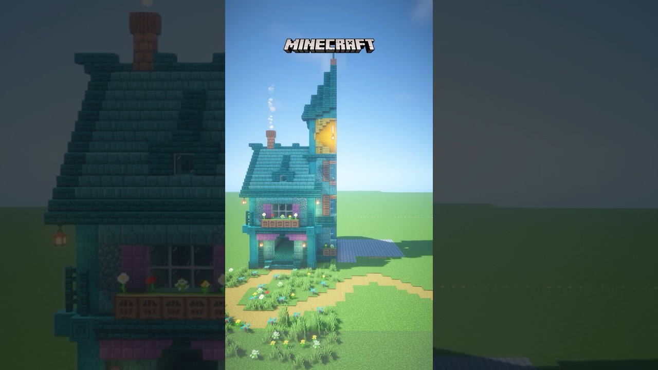 緑色の時計小屋  #minecraft #マイクラ #マインクラフト #minecraftbuilding #minecraftbuilds #arcdetriomphe