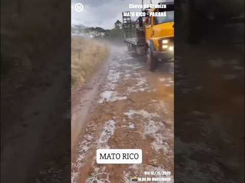 Forte temporal com granizo causa estragos em Mato Rico/Pr dia 12/11/2025 @MarkinhosMM