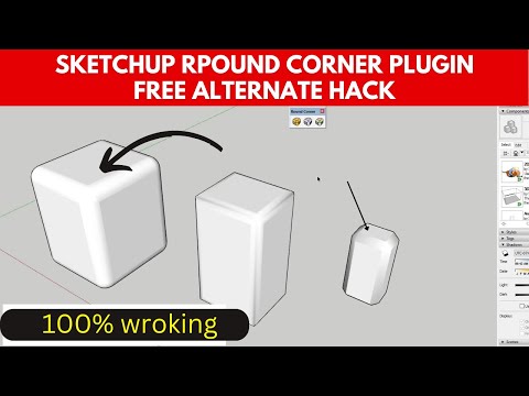 FREE ALTERNATIVE OF ROUND CORNER PLUGIN / SKETCHUP ESSENTIAL TUTORIAL