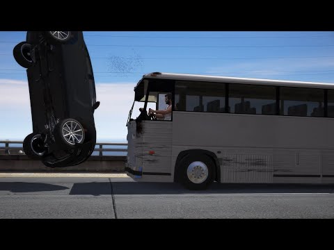 GTA 5 - The 10,000,000 kg bus CRASHES + XXXXXL EXPLOSIONS (part 2)