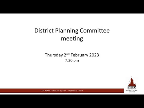 02/02/2023 - District Planning Committee meeting