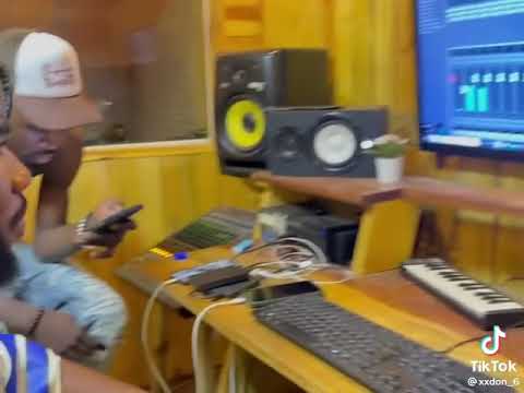 Black Sherif in the studio with Samsney cooking another hit song after formal management sued him