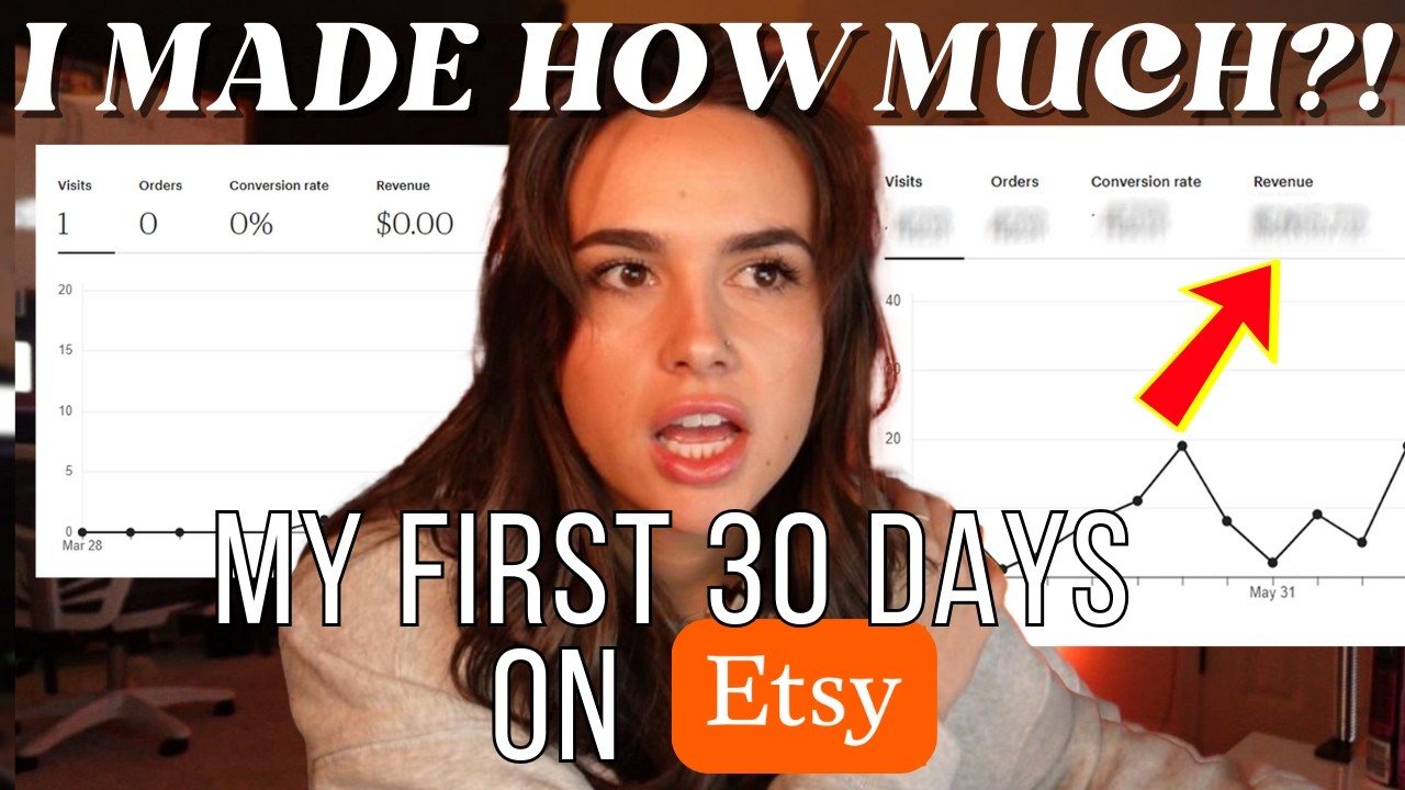 My First Month Selling Digital Downloads on Etsy | How I Got a Sale on Day One! My Exact Strategy