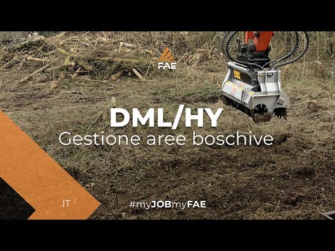 Trincia forestale FAE per escavatori da 5 a 13 t, con rotore a utensili fissi