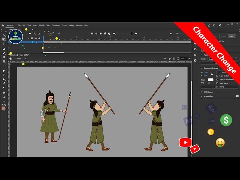 How to Make Sainik Yudh Animation in Adobe Animate | Hindi Tutorial @learn2danimation
