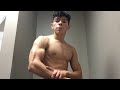 Shredded Teen Flexing Biceps