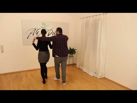 Discofox Figur: Drehtür links - gezeigt und gezählt (aus/in Schiebetür)