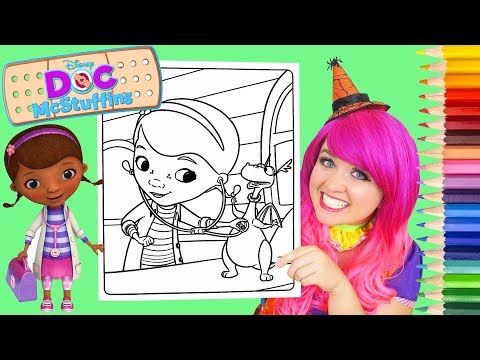 Coloring Doc McStuffins Stuffy Coloring Book Page Prismacolor Colored Pencil | KiMMi THE CLOWN Video