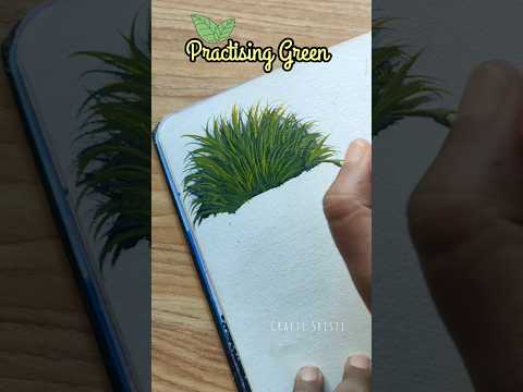 Grass Painting🌿🌱 #art #acrylicpainting #gouache #viralvideo #trending #trend #shortvideo #painting