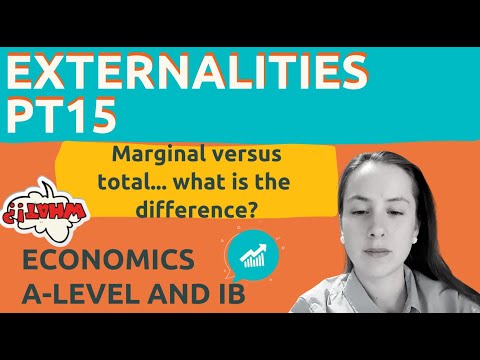 Externalities PT15: Marginal Vs Totals. What is the difference? Economics A level