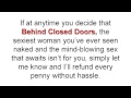 Behind Closed Doors Review ( Sex Advice For Men ...