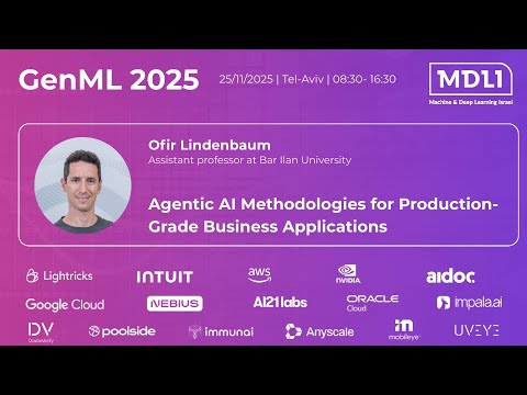 YouTube thumbnail for a recorded talk by Ofir Lindenbaum