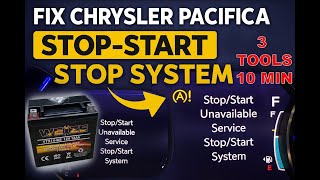 Chrysler Pacifica Stop/Start Fix by Replacing Auxiliary Battery Step by Step - 3 Tools - 10 minutes