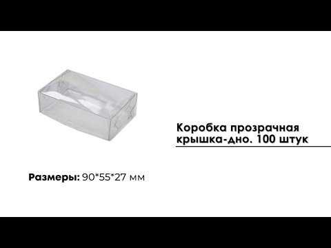 Коробка прозрачная 90*55*27 мм крышка-дно