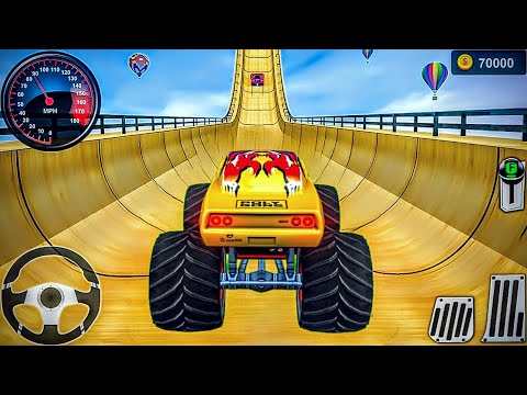 Hot Wheels Monster Truck Stunts | Offroad Car Driving & Ramp Games 3D Gameplay
