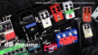 Video thumbnail for Xotic effects RC Booster, BB Preamp, AC Comp, Ep Booster, by  Javier Serrano by GuitarrasXclusivas