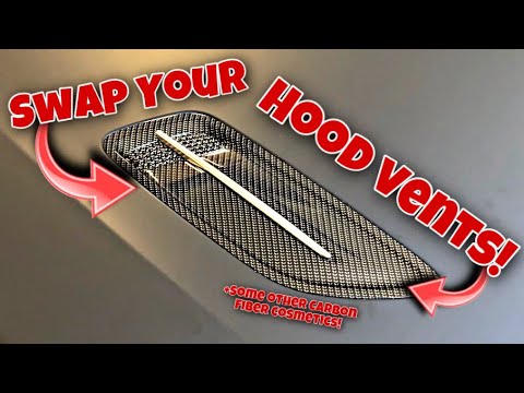 How-To Swap Your Kia Stinger Hood Vents (+some other carbon fiber cosmetics!)