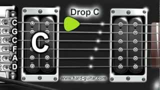 Drop C Guitar Tuner (C G C F A D Tuning)