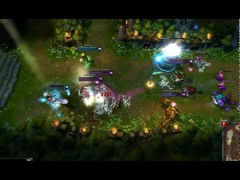 [Ahri] 2 vs 4 team fight