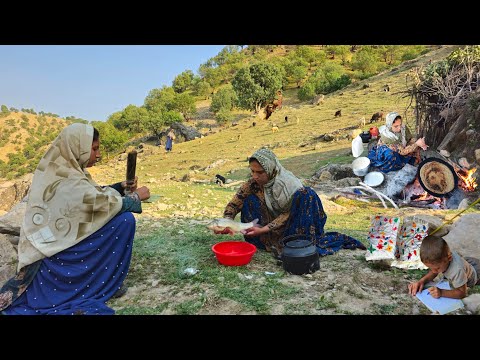 Nomadic Life: Survival Skills of Nomadic Girls | Wisdom of Nomadic Girls in the Zagros Mountains 🐟