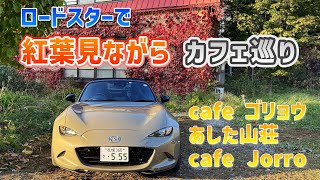 【紅葉見ながらカフェ巡り】ロードスターで行く/層雲峡/cafeゴリョウ/あした山荘/cafe Jorro/鞄いたがき