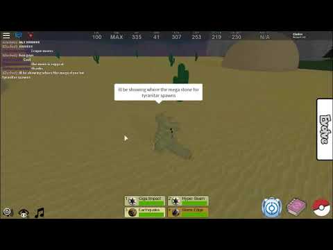 Where the mega tyranitar stone spawns