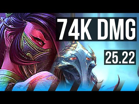 AKALI vs VIKTOR (MID) | 27/1/8, 10 solo kills, 74k DMG, Legendary | EUW Challenger | 25.22